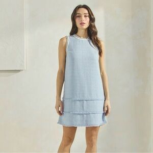 Premium Boutique Tweed Shift Dress